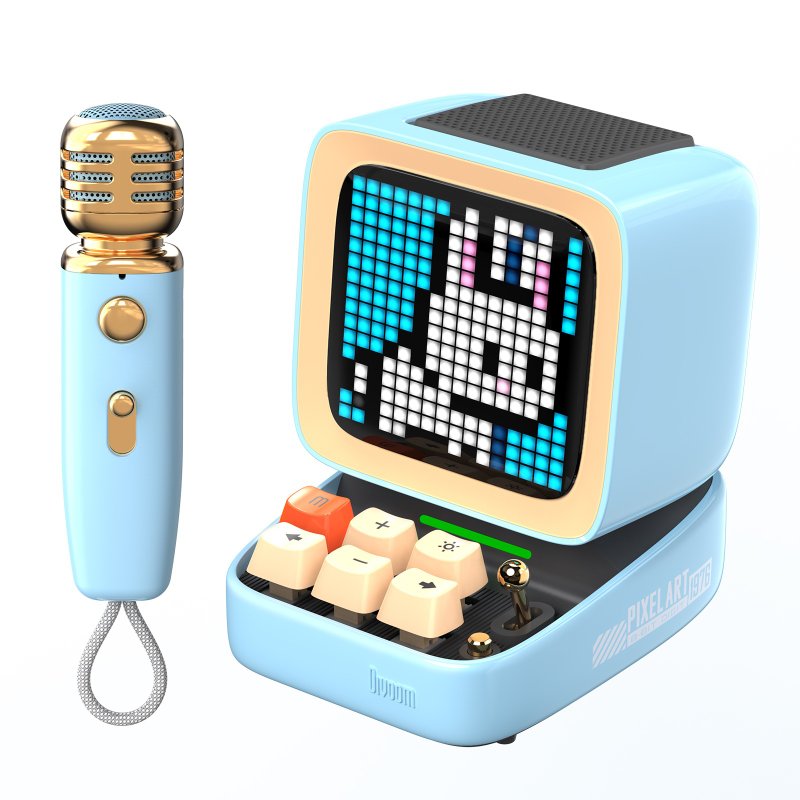Divoom Ditoo Mic - 卡拉OK像素蓝牙喇叭 - 扩音器/喇叭 - 其他材质 