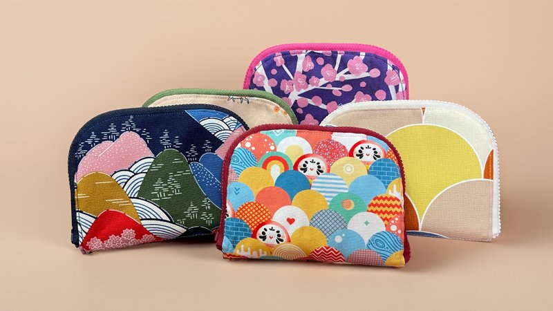 【手作钱包】台美日韩币分类零钱包 / 6格 / 4格 - 零钱包 - 棉．麻 