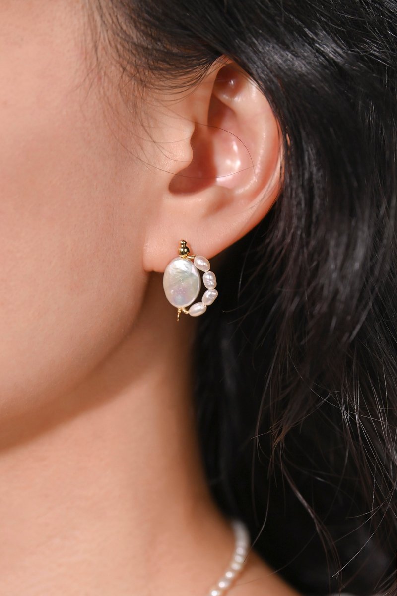 巴洛克珍珠耳环 / JIEGEM   姊的珠宝 - 耳环/耳夹 - 珍珠 白色