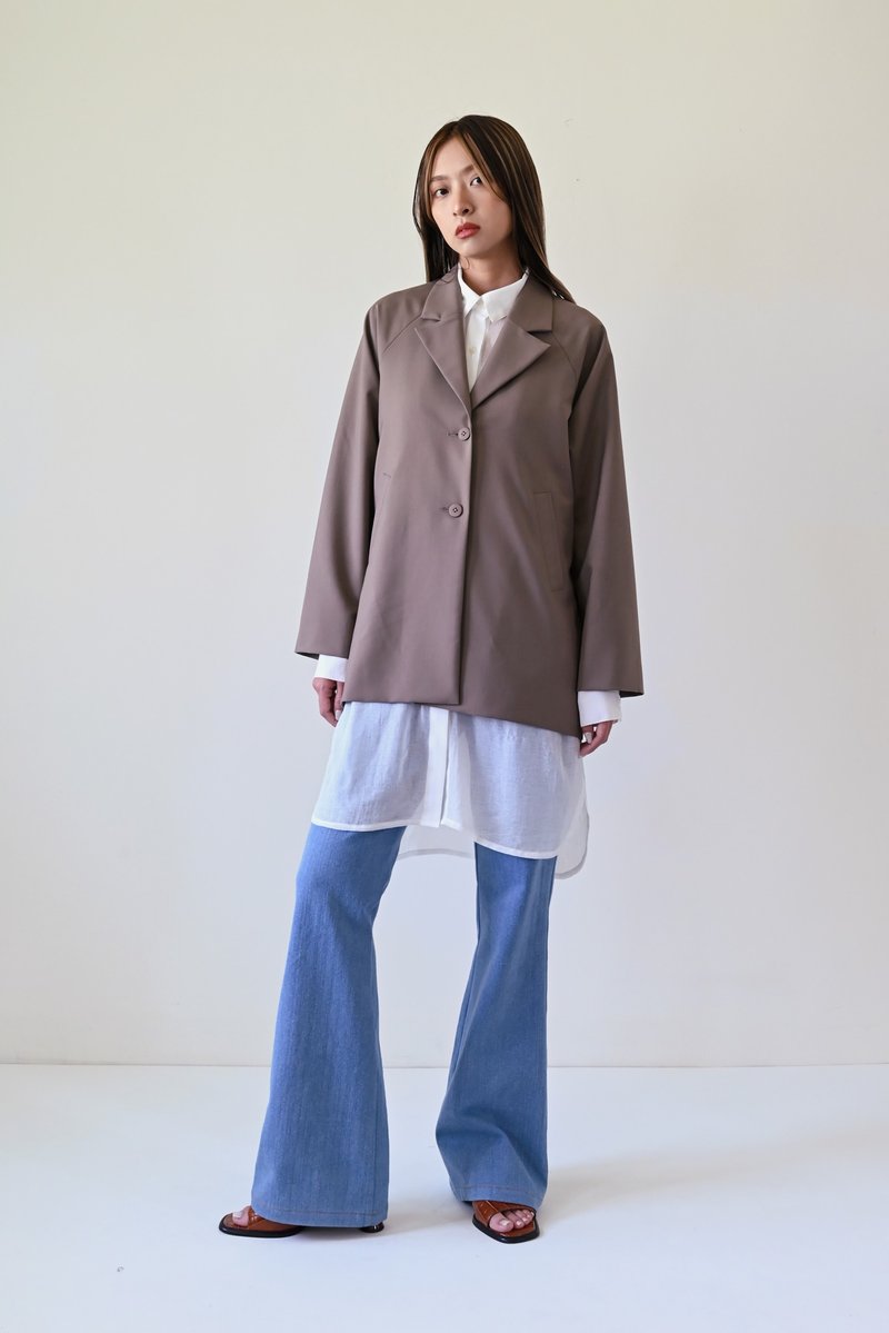 Shan Yong 拉克兰袖宽松轮廓休闲外套(两色) - 女装休闲/机能外套 - 棉．麻 