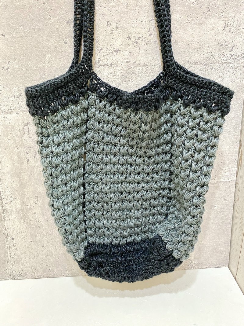 岁月静好天然苎麻丝编织肩背包/青灰x黑M - 侧背包/斜挎包 - 棉．麻 卡其色