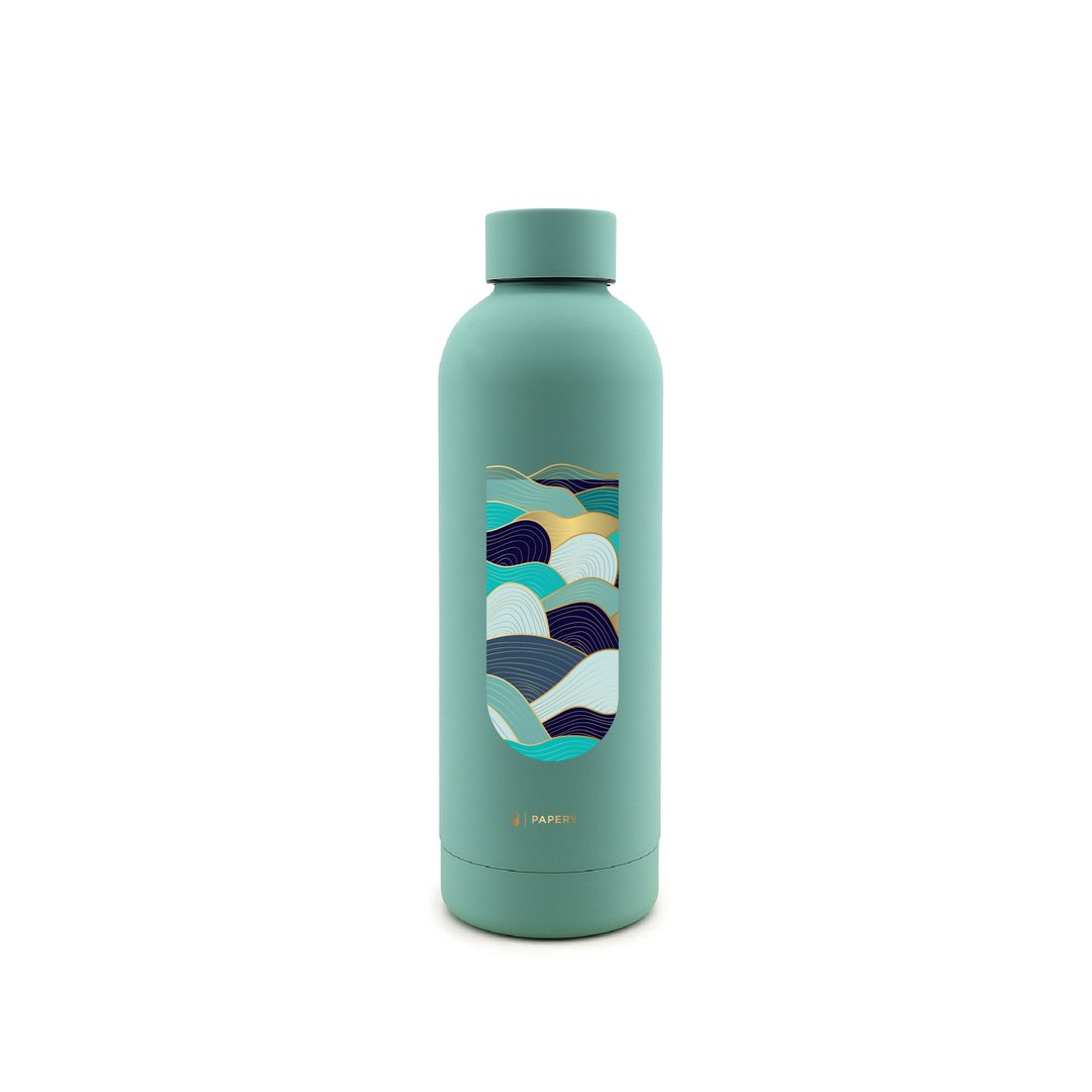 冷热保温瓶 随行杯-日本-蓝海浪涛 (500ml) - 保温瓶/保温杯 - 其他材质 
