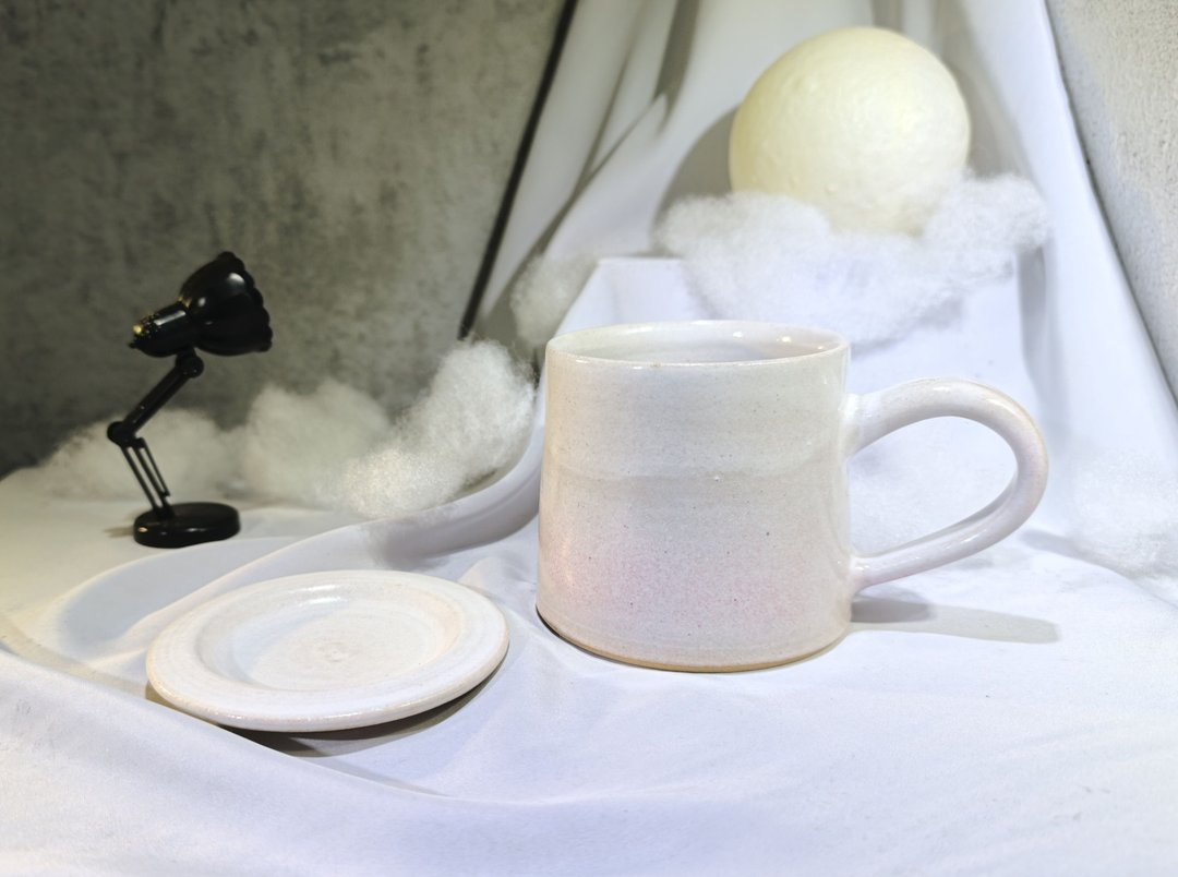 雪樱山形杯-约330ml,茶杯,马克杯,水杯,咖啡杯,杯盖 - 咖啡杯/马克杯 - 陶 多色