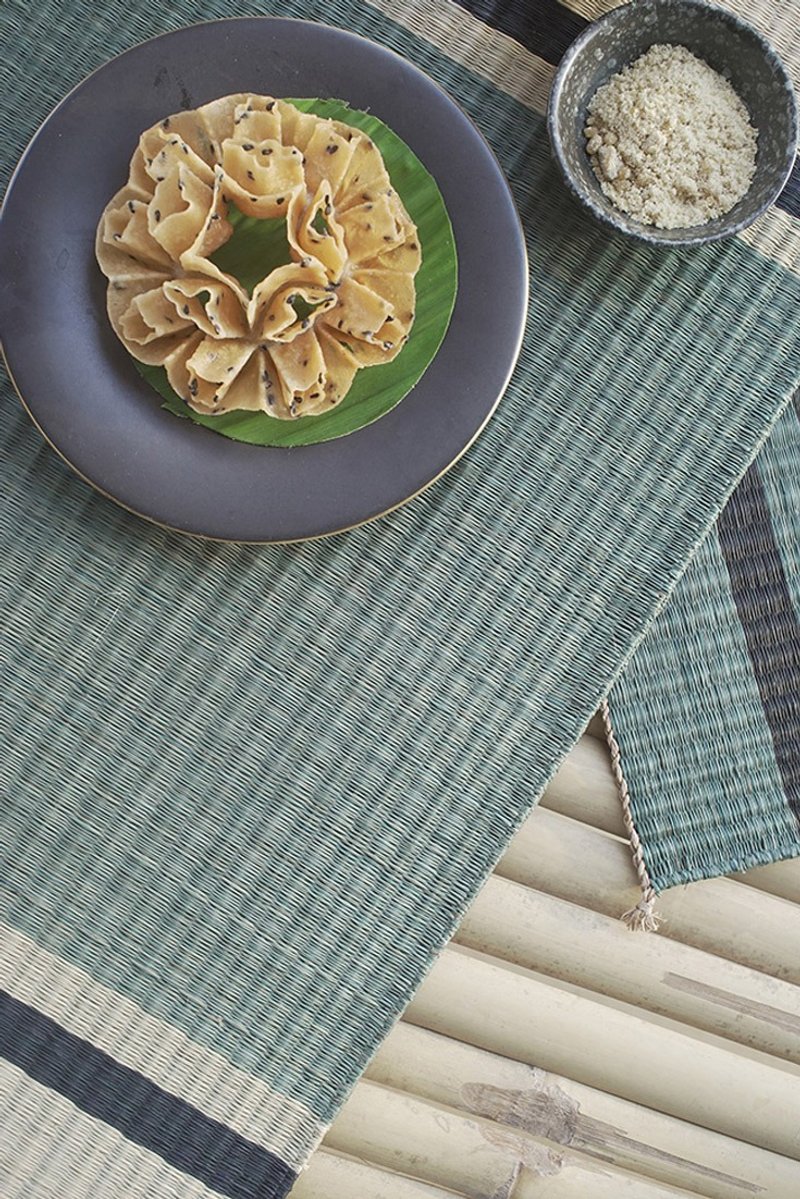 Set 2, Indigo Housewarming, Home Gifts, placemat, table mat, jute platemat - 餐垫/桌巾 - 环保材料 绿色