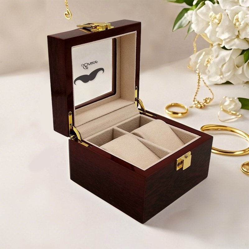 双表位烤漆木质高档手表收纳盒 订制送男士礼物手表 定制化礼物 - 收纳用品 - 木头 