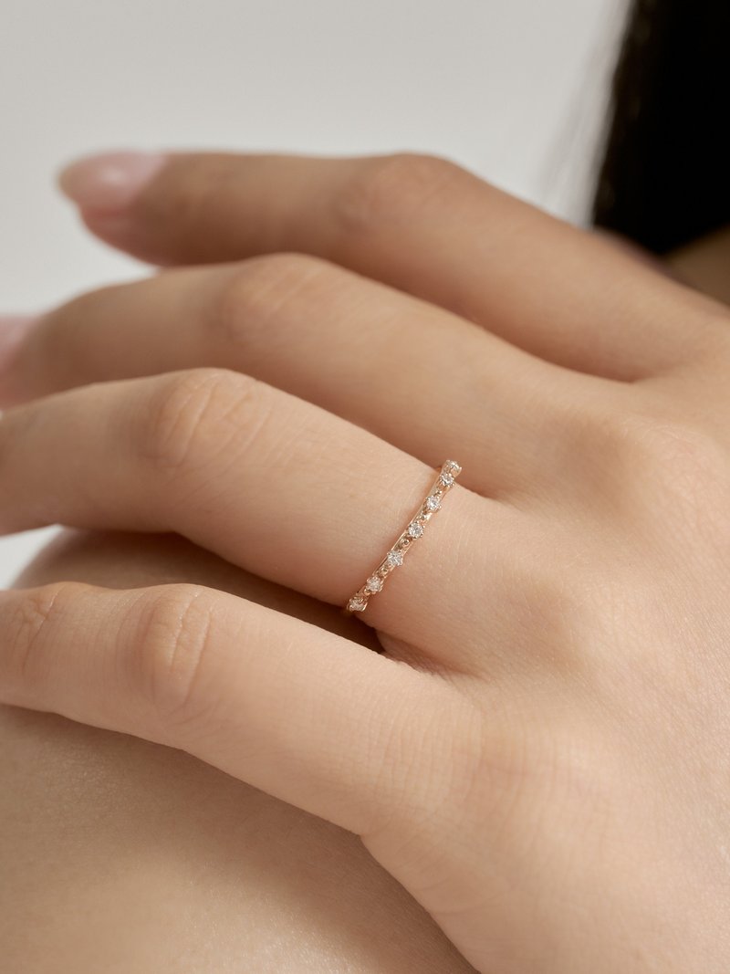 | ETHEREAL星尘戒指 | 18K金 钻石轻珠宝//圣诞礼物 - 戒指 - 贵金属 