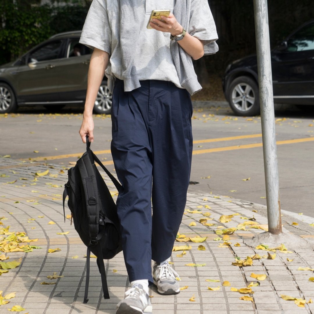PANTS 夏季日系休閒長褲 百搭款 錐型寬鬆設計9分褲 超舒適面料 - 男士长裤 - 棉 多色