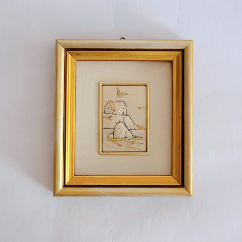 复古意大利 925 银线画 - 海报/装饰画/版画 - 纯银 金色