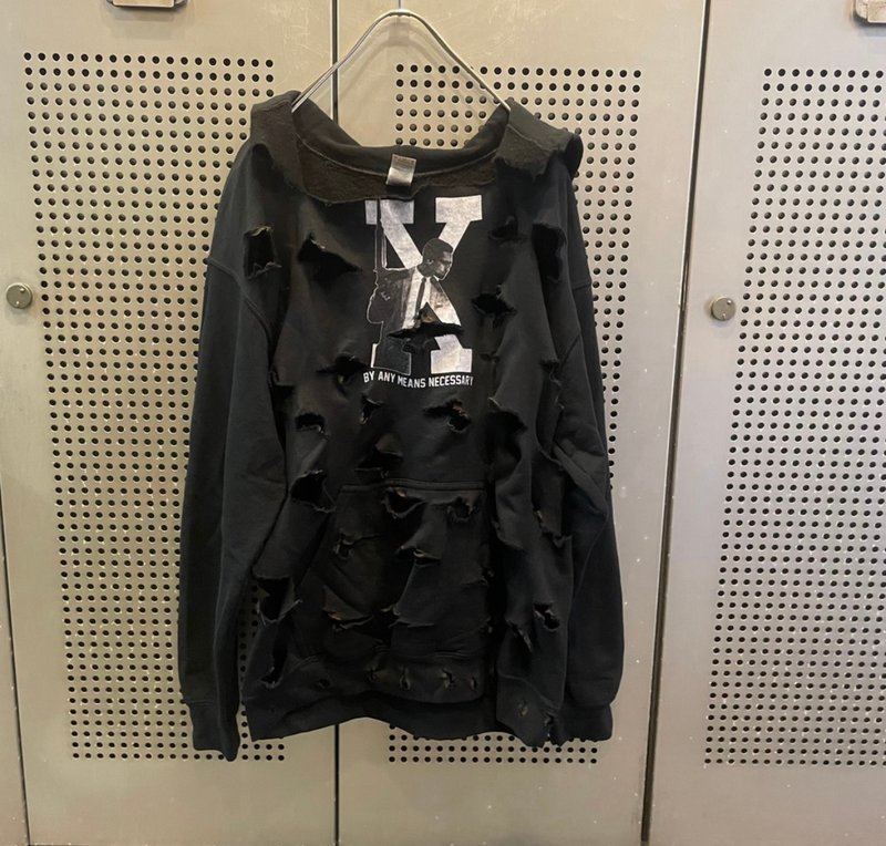 破损连帽衫 - 中性连帽卫衣/T 恤 - 棉．麻 