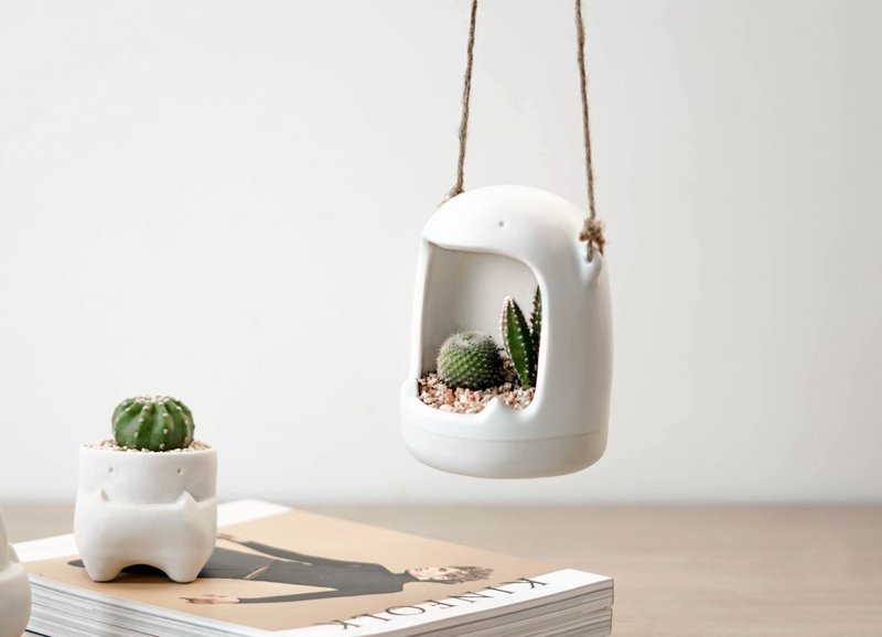 Teva Terrarium - 摆饰 - 陶 白色