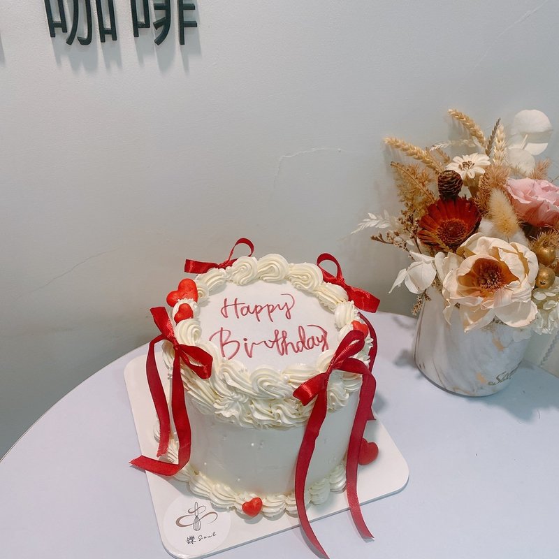 燃烧蛋糕 红缎带 情人节浪漫 生日蛋糕 定制化蛋糕 铄甜点 纪念日 - 蛋糕/甜点 - 新鲜食材 