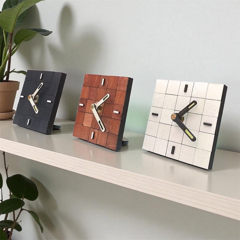 手工木作创意桌钟 木在一起 - 二五木 - 时钟/闹钟 - 木头 咖啡色