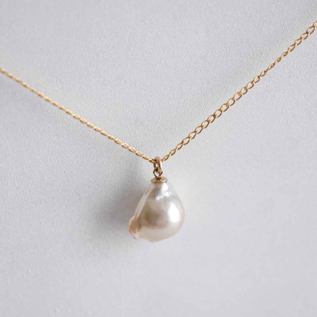 14KGF South sea pearl necklace - 项链 - 珍珠 白色