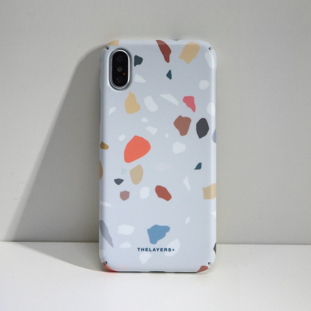 GRAPHIC PRINT 水磨石BUBBLY TERRAZZO Phone Case 客制化手机壳 - 手机壳/手机套 - 塑料 蓝色