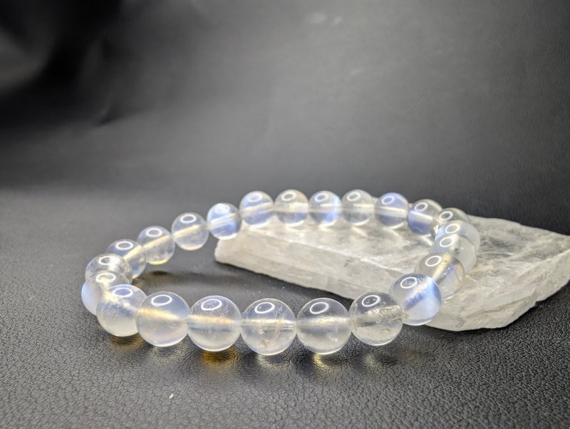 蓝月光石 Moonstone 手串 手链 天然水晶 8mm 水晶 - 手链/手环 - 水晶 