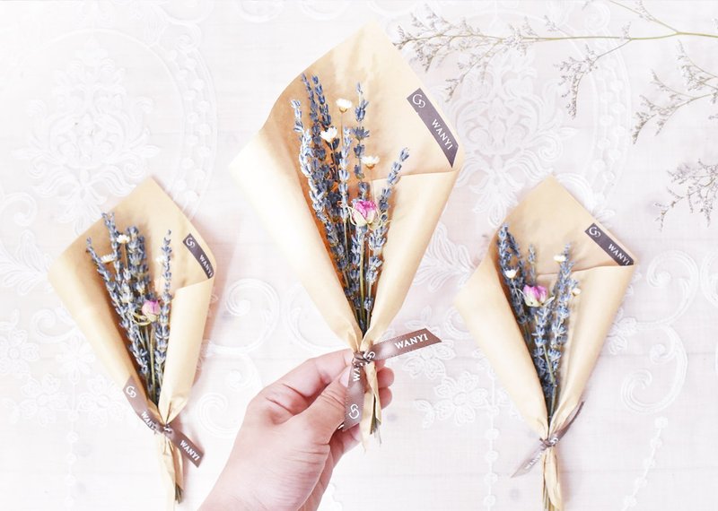 WANYI 薰衣草玫瑰小花束   干燥花/永生花/婚礼小物/毕业礼物 - 植栽/盆栽 - 植物．花 紫色