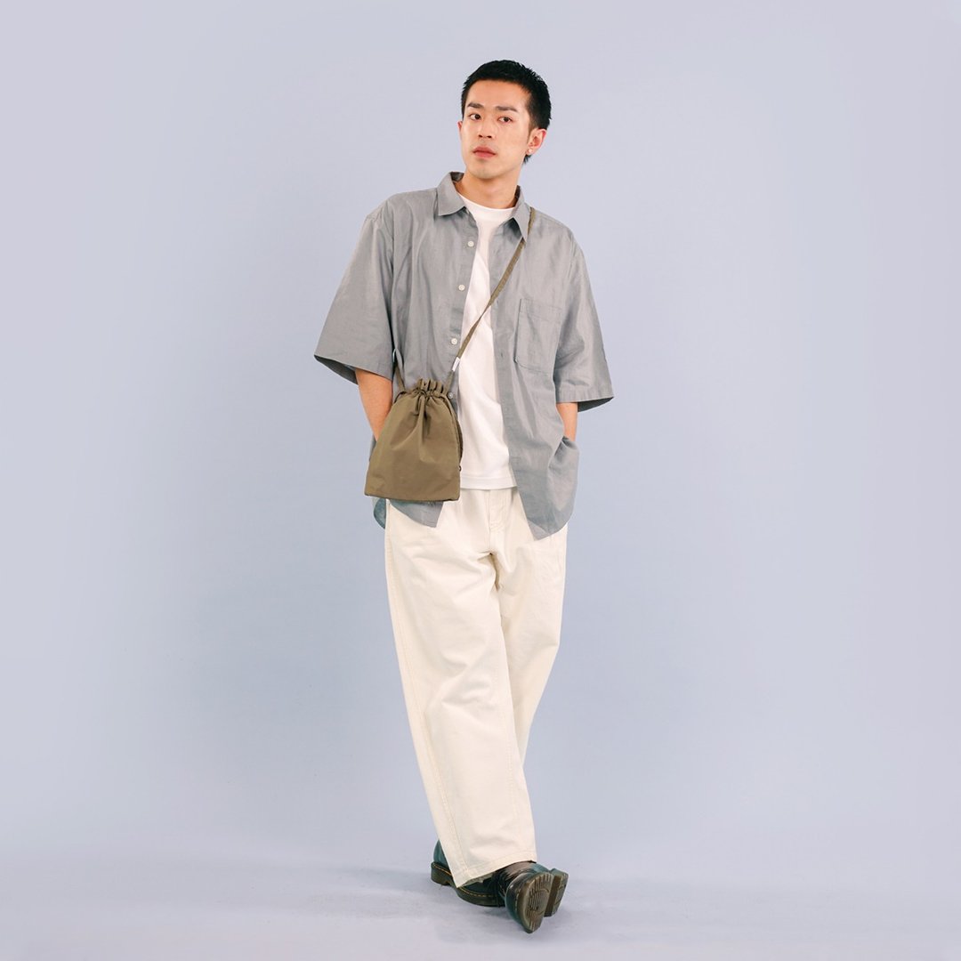 City系列 | 随身索绳小包 JERRY (磨砂杏) 斜背包侧背包手机袋 - 侧背包/斜挎包 - 尼龙 卡其色