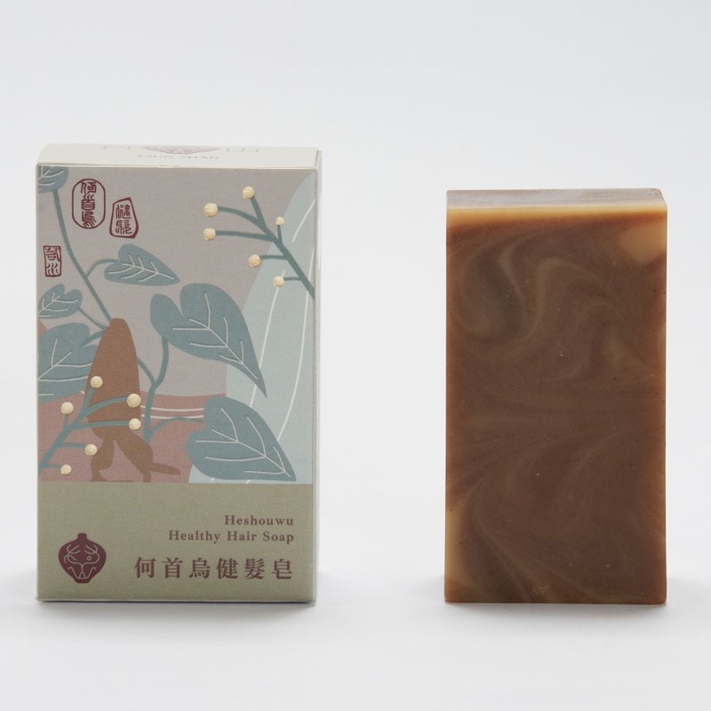 何首乌汉方健发皂/汉方冷制手工皂/无精油香精/发皂/滋养头皮 - 肥皂/手工皂 - 其他材质 卡其色