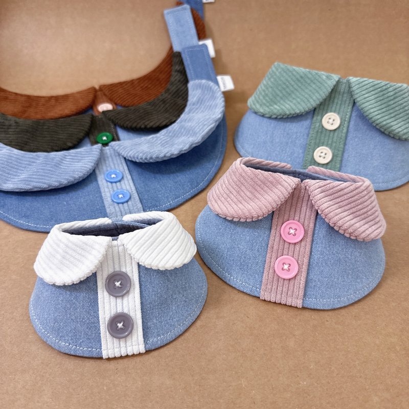 NAMICHI 圆领牛仔布圆兜 宠物围巾 现货 - 项圈/牵绳 - 棉．麻 