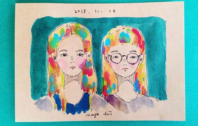 【定制似颜绘】给天马行空的你 彩色渲染似颜绘 - 订制画像 - 纸 多色