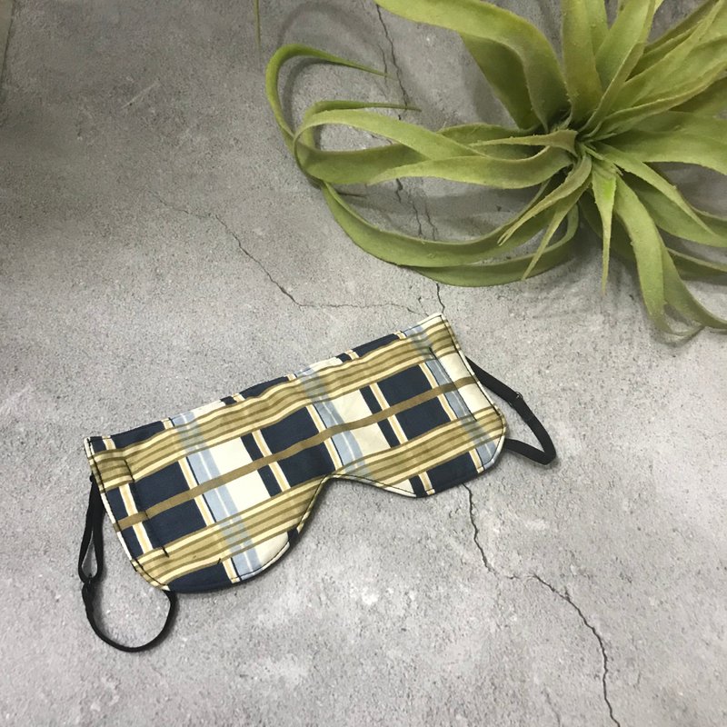 Sienna蚕丝内里舒眠慕斯眼罩 - 眼罩 - 棉．麻 蓝色