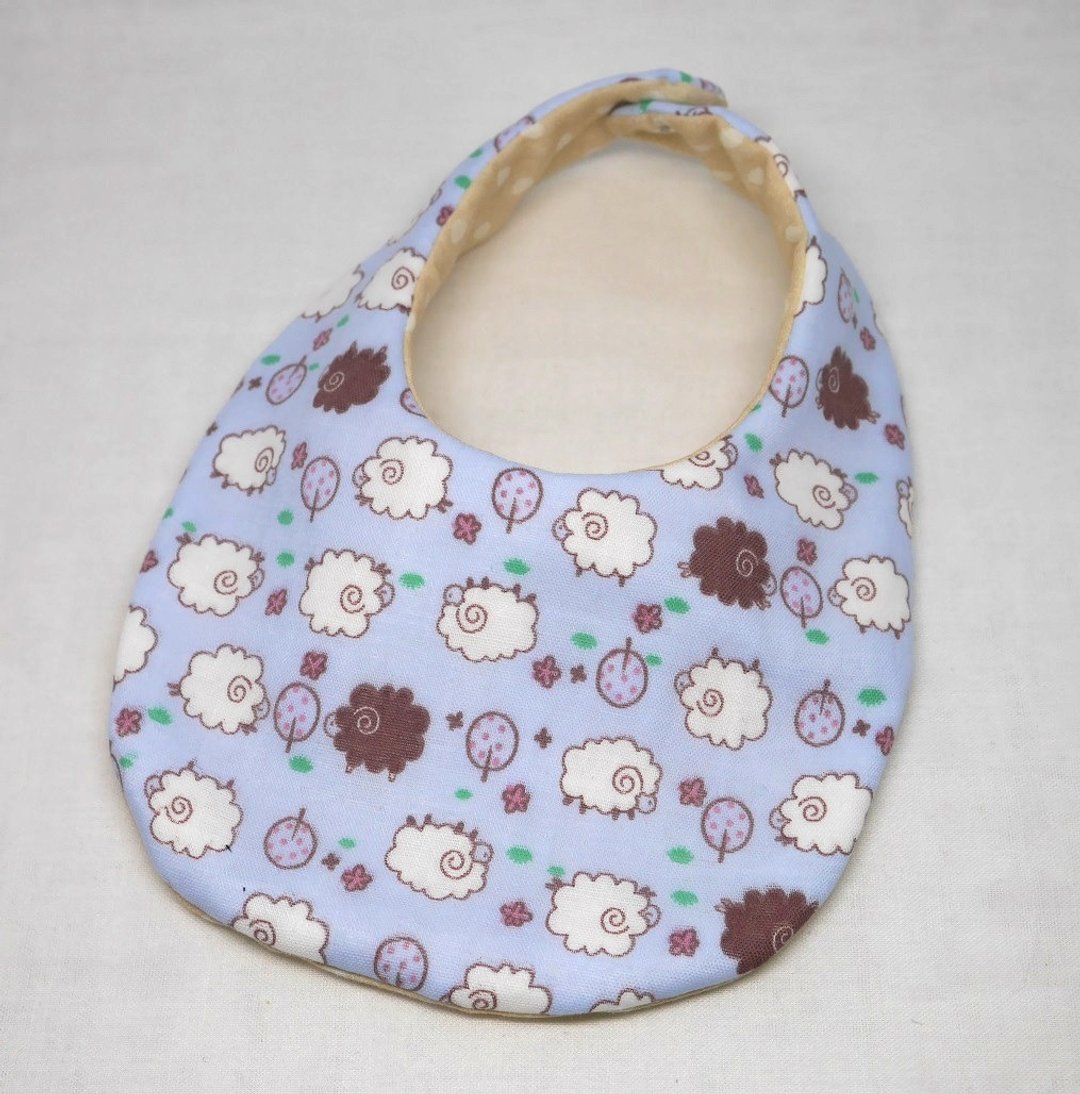 Japanese Handmade 8-layer-gauze Baby Bib - 围嘴/口水巾 - 棉 蓝色
