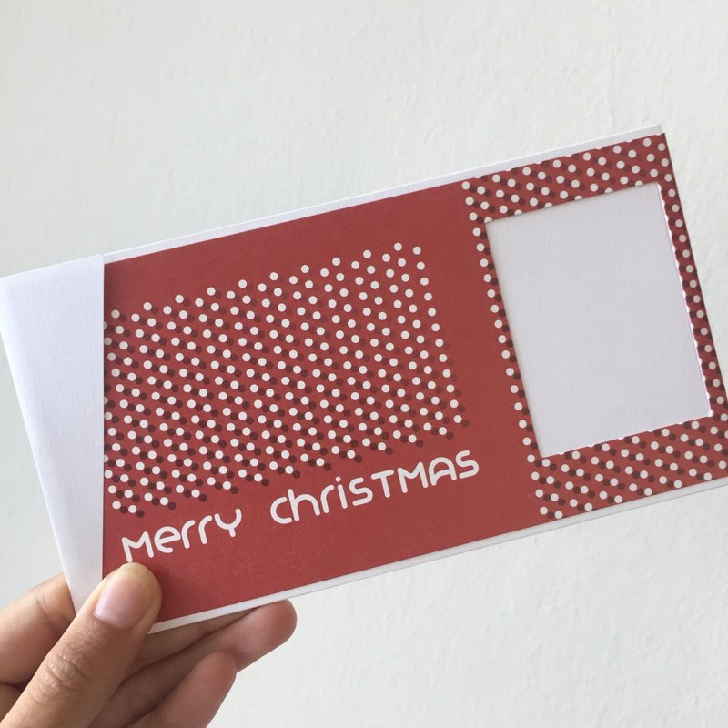 Pin Cards - Snowing 圣诞卡 / 专为拍立得设计的礼物卡 - 卡片/明信片 - 纸 红色