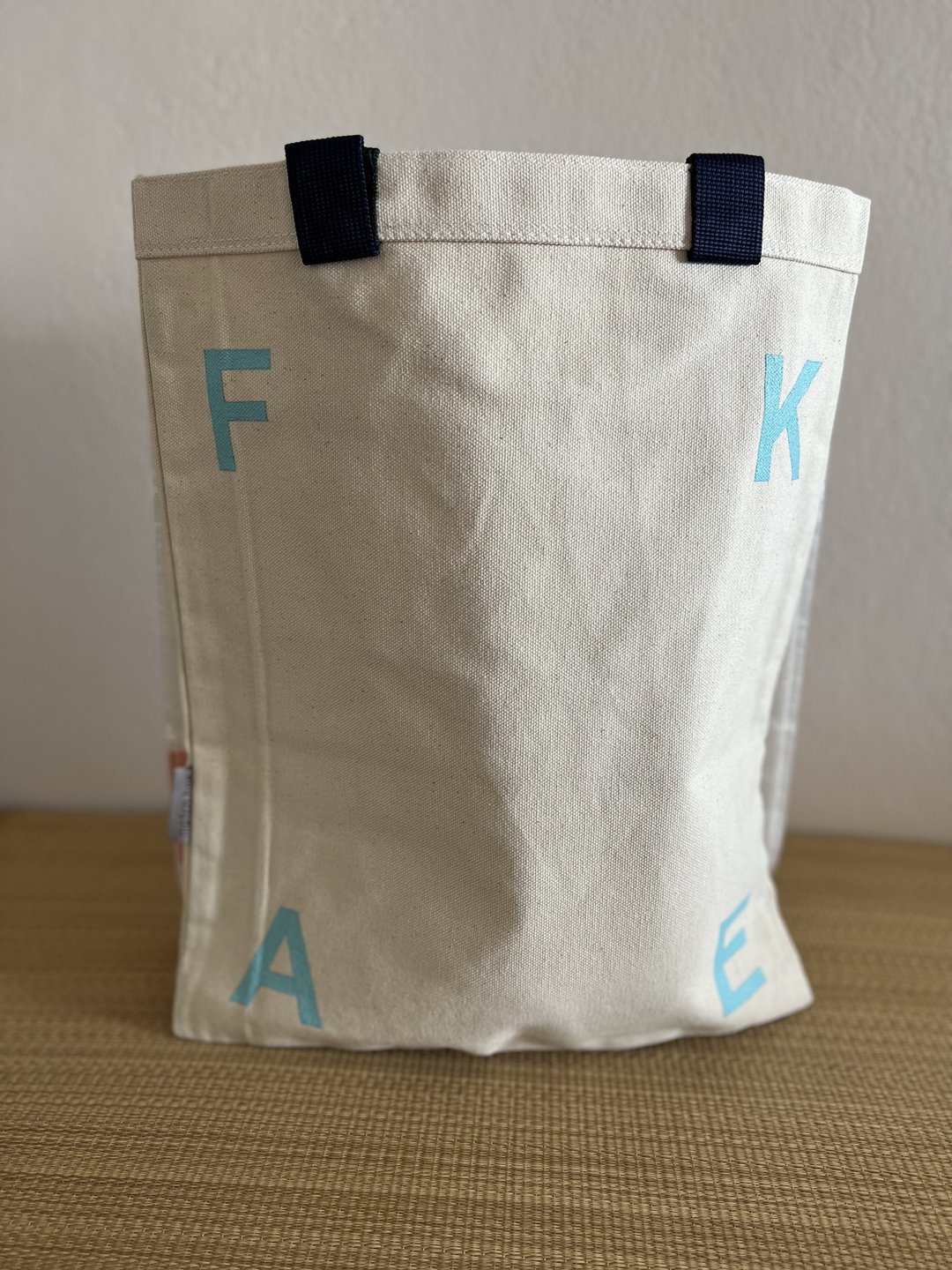 Ami, Wet/ Dry Double Tote Bag: FAKE print in BLUE - 其他 - 防水材质 透明