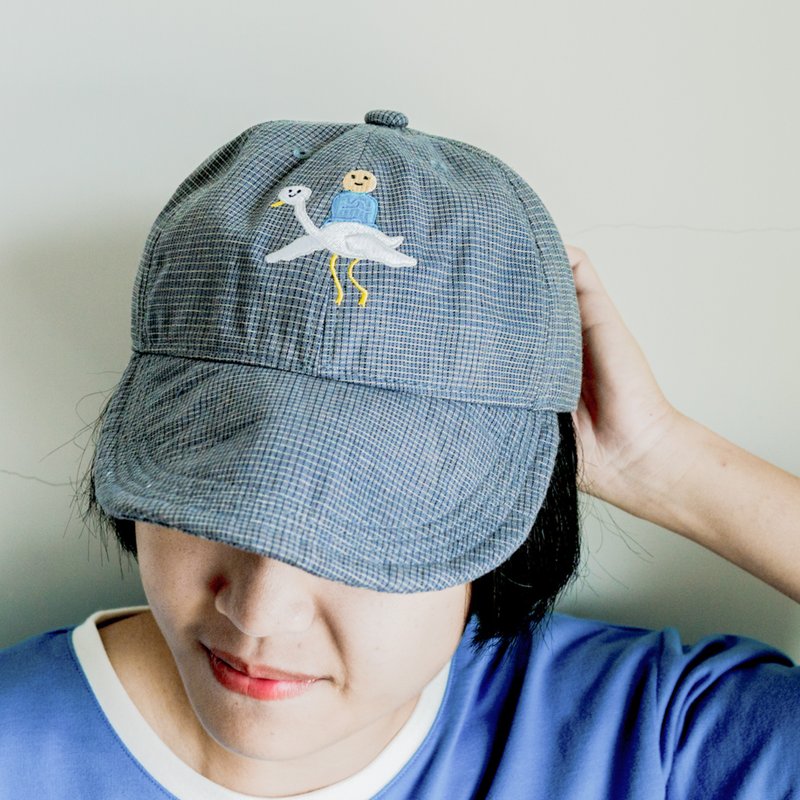 快乐似神仙 - 可收纳的帽子 - 帽子 - 棉．麻 灰色