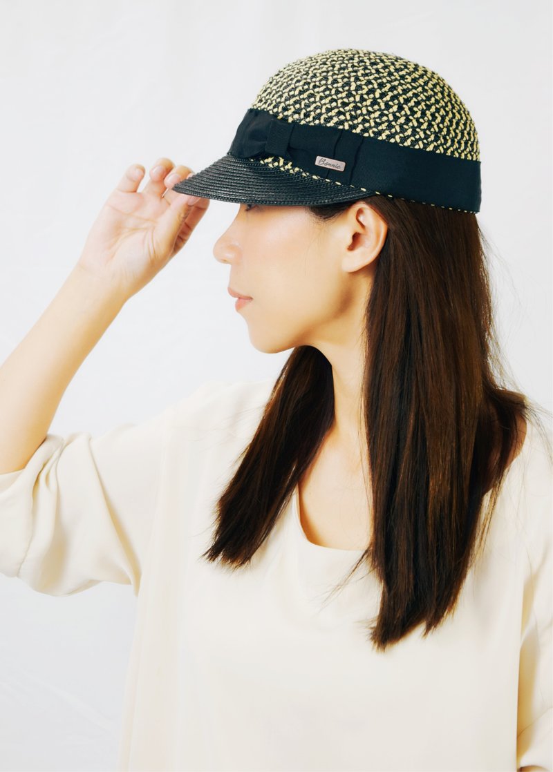 古典马术帽-奢华黑 - 帽子 - 纸 黑色