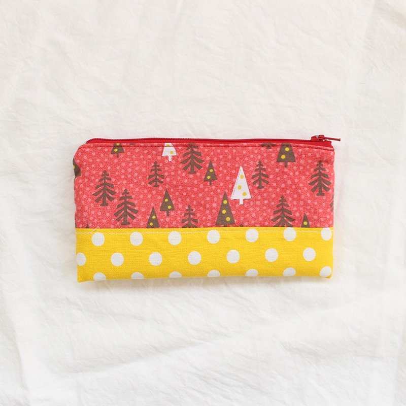 圣诞树拼接笔袋/铅笔盒 - 铅笔盒/笔袋 - 棉．麻 