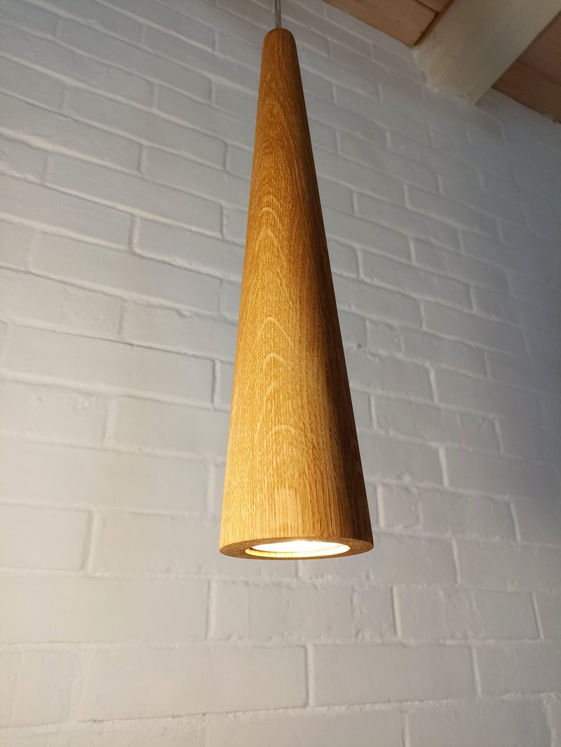 Wood pendant lampshade Hanging lamp shade Wood ceiling lamp Scandinavian pendant - 灯具/灯饰 - 木头 