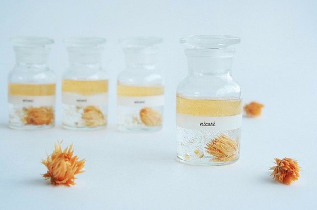 [Neroli scented aroma bottle, Silver daisy apricot essential oil 100%] BOTANICAL AROMA BOTTLE - 蜡烛/烛台 - 蜡 