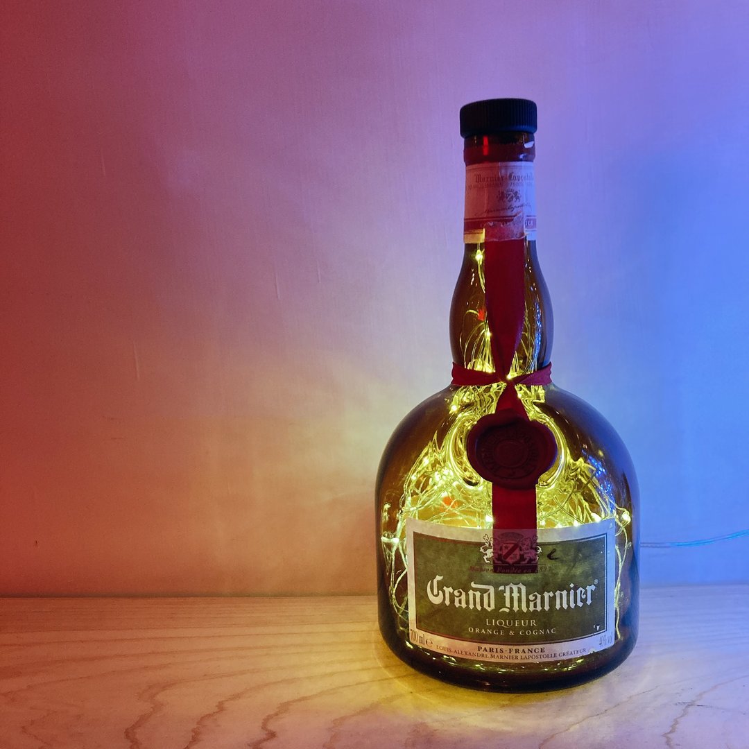 法国柑曼怡白兰地橙酒 Grand Marnier 满天星闪灯 - 灯具/灯饰 - 玻璃 