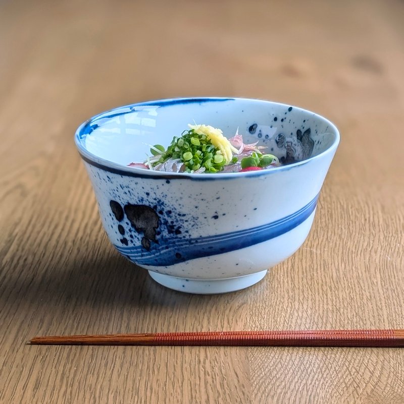 漩涡杵形碗 - 碗 - 陶 白色