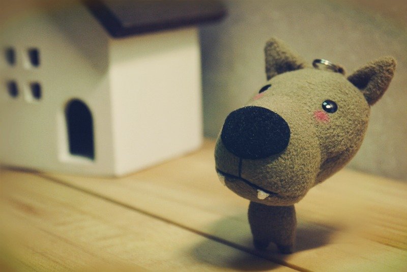 Bucute 擦拭手机屏幕┃ 小狼手机吊饰┃附耳机塞┃礼物 - 吊饰 - 其他材质 金色