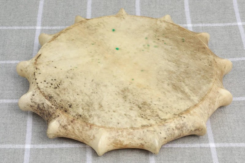 Frame Drum Shaman Handmade Healing Instrument Ritual Music Gift - 吉他/乐器 - 其他材质 黄色