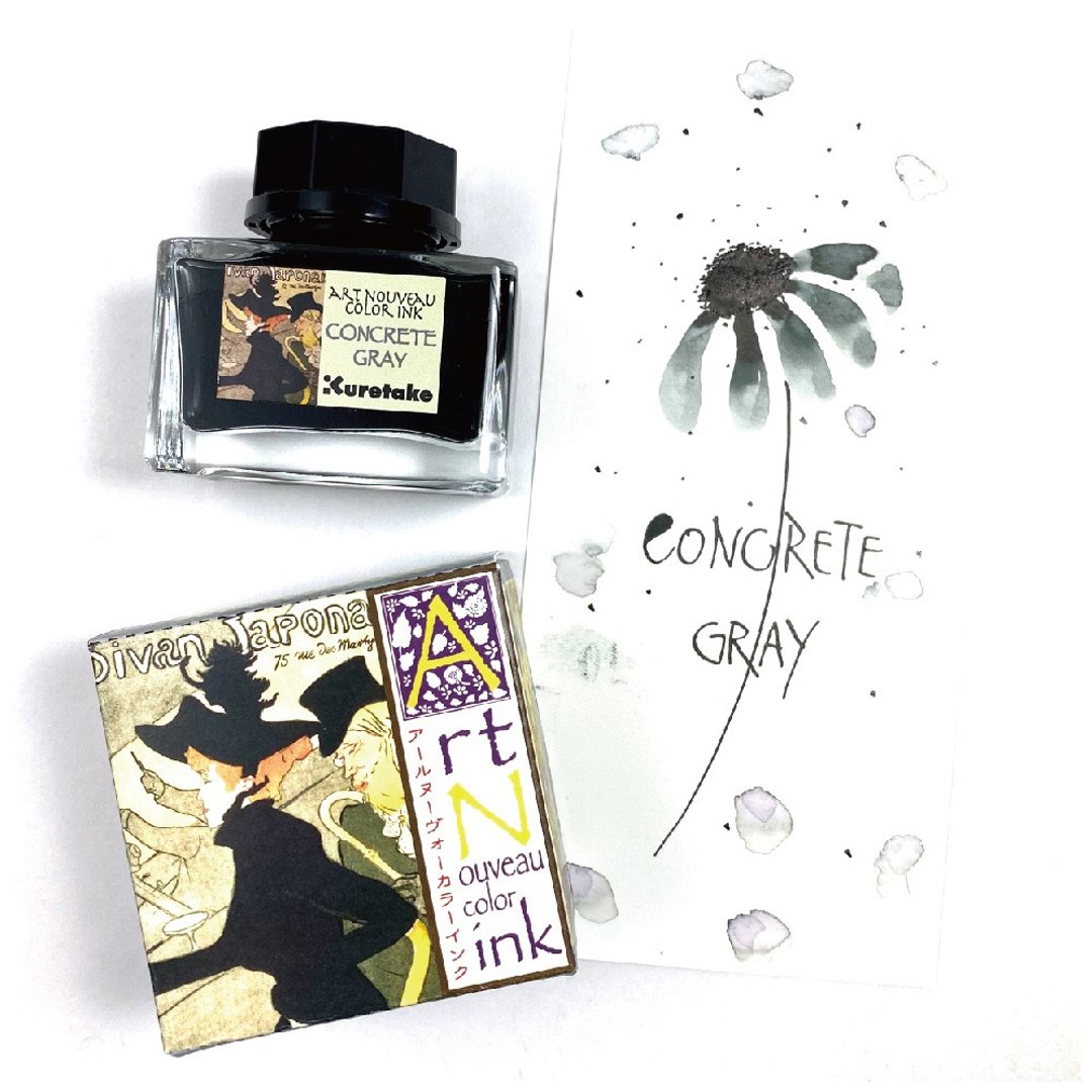 【Kuretake 日本吴竹】ink-café 新艺术运动钢笔墨水 20ML 水泥 - 墨水 - 玻璃 灰色