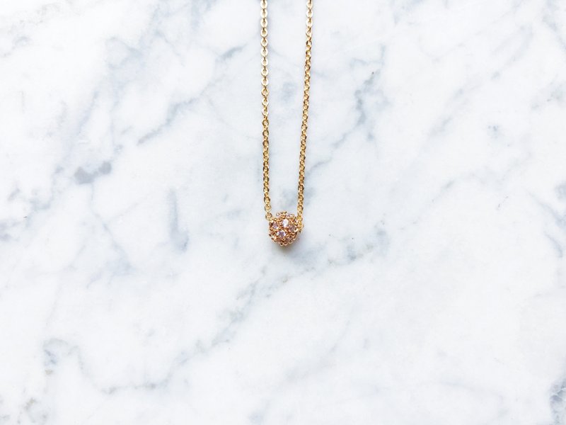 《限量优惠》限量5 微光花球 极细项链 - 项链 - 宝石 