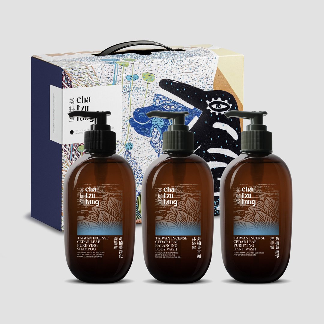 茶籽堂  肖楠叶经典礼盒 (洗发露+沐浴露+洗手露) - 洗发用品 - 植物．花 