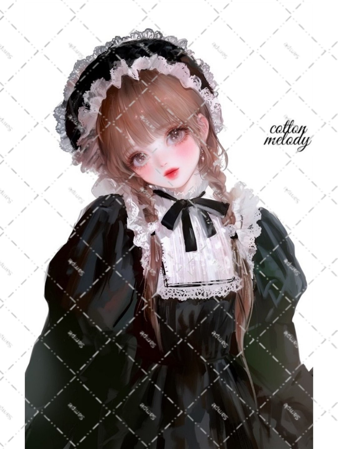 original sticker no.6503 人物贴纸 原创贴纸 人物贴纸 女孩贴纸 原创人物贴纸 - 贴纸 - 纸 