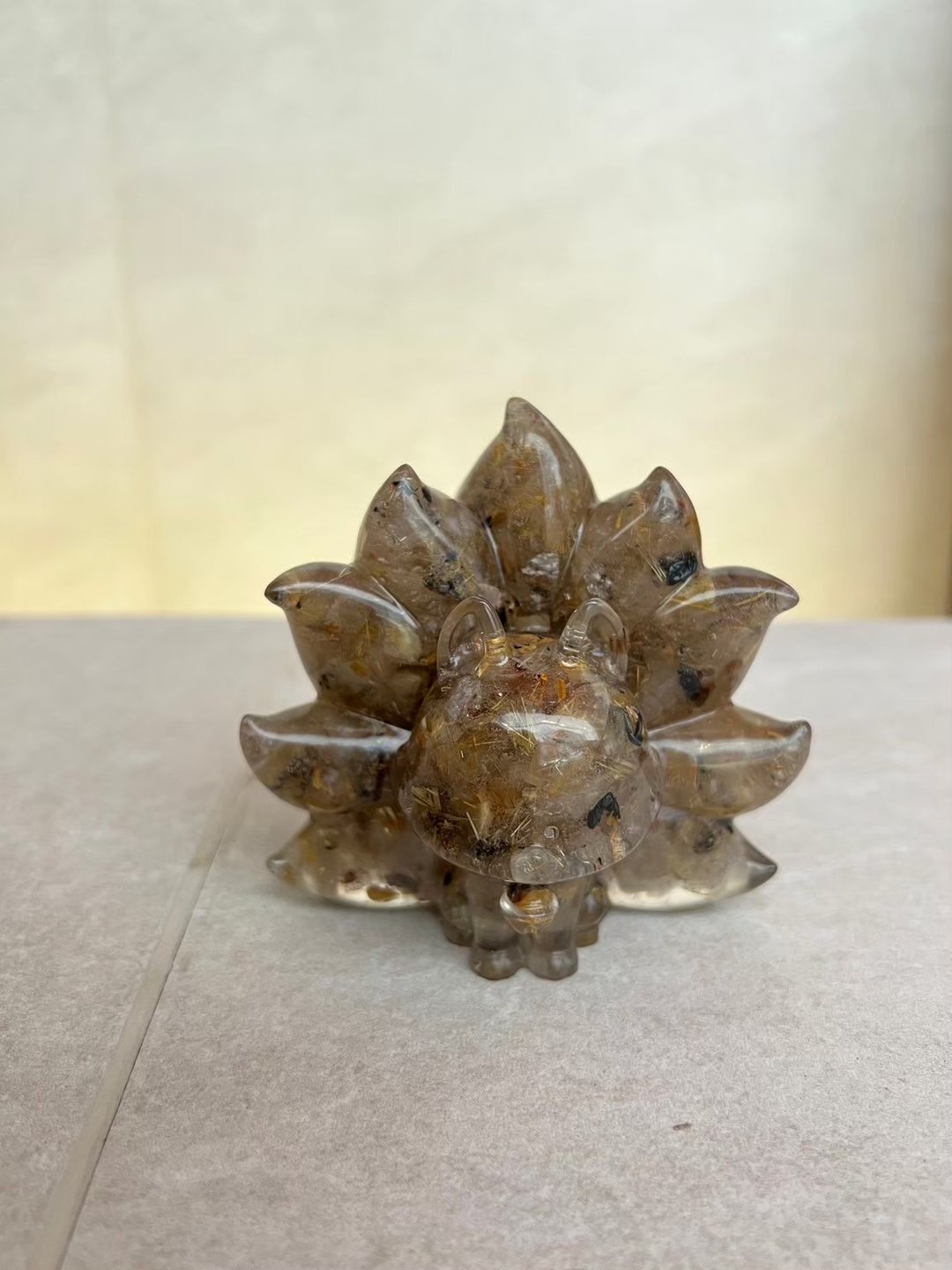 水晶摆饰【九尾狐 钛晶】招财 正偏财 事业运 - 摆饰 - 水晶 
