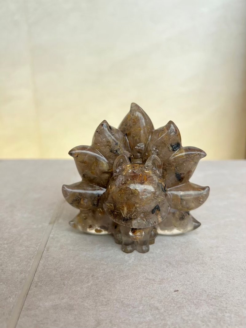 水晶摆饰【九尾狐 钛晶】招财 正偏财 事业运 - 摆饰 - 水晶 