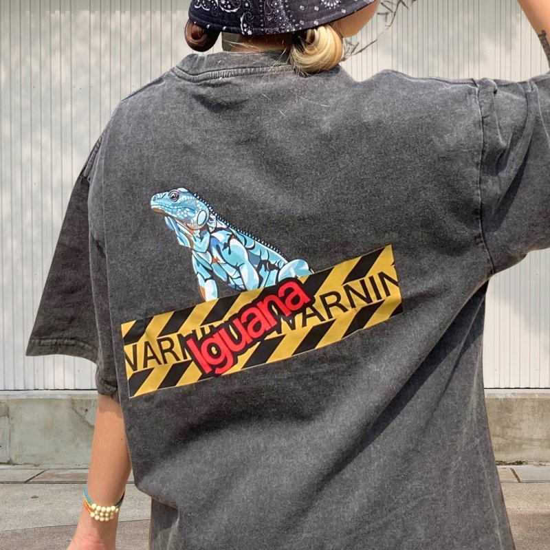 FATGUYS/Oversize 警告!蓝岩鬣蜥出没 /中性/衣服 - 中性连帽卫衣/T 恤 - 棉．麻 多色