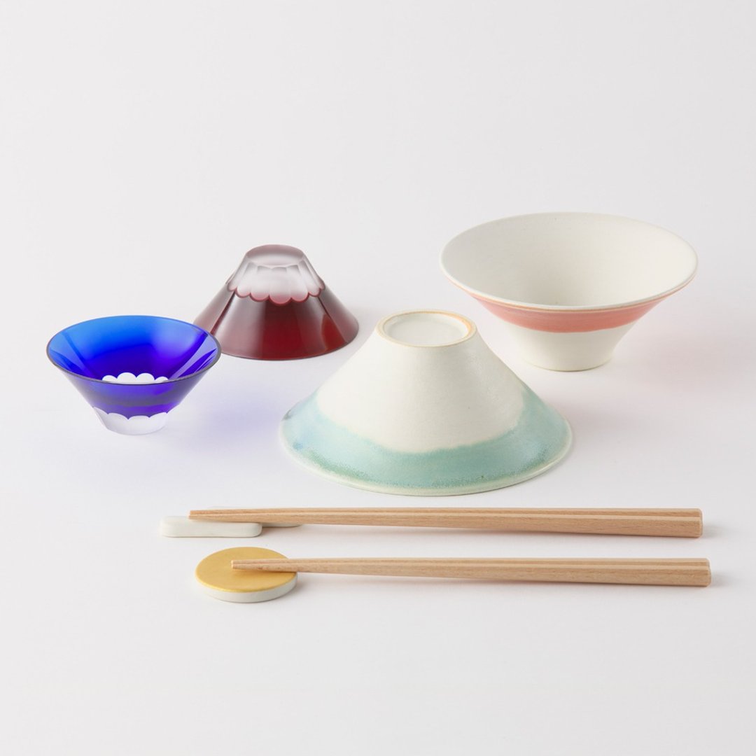 Mt. Fuji Tableware Gift Set / Edo Kiriko - 碗 - 其他材质 
