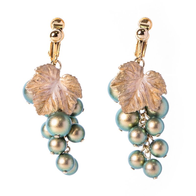 Muscat - 耳环/耳夹 - 其他金属 绿色