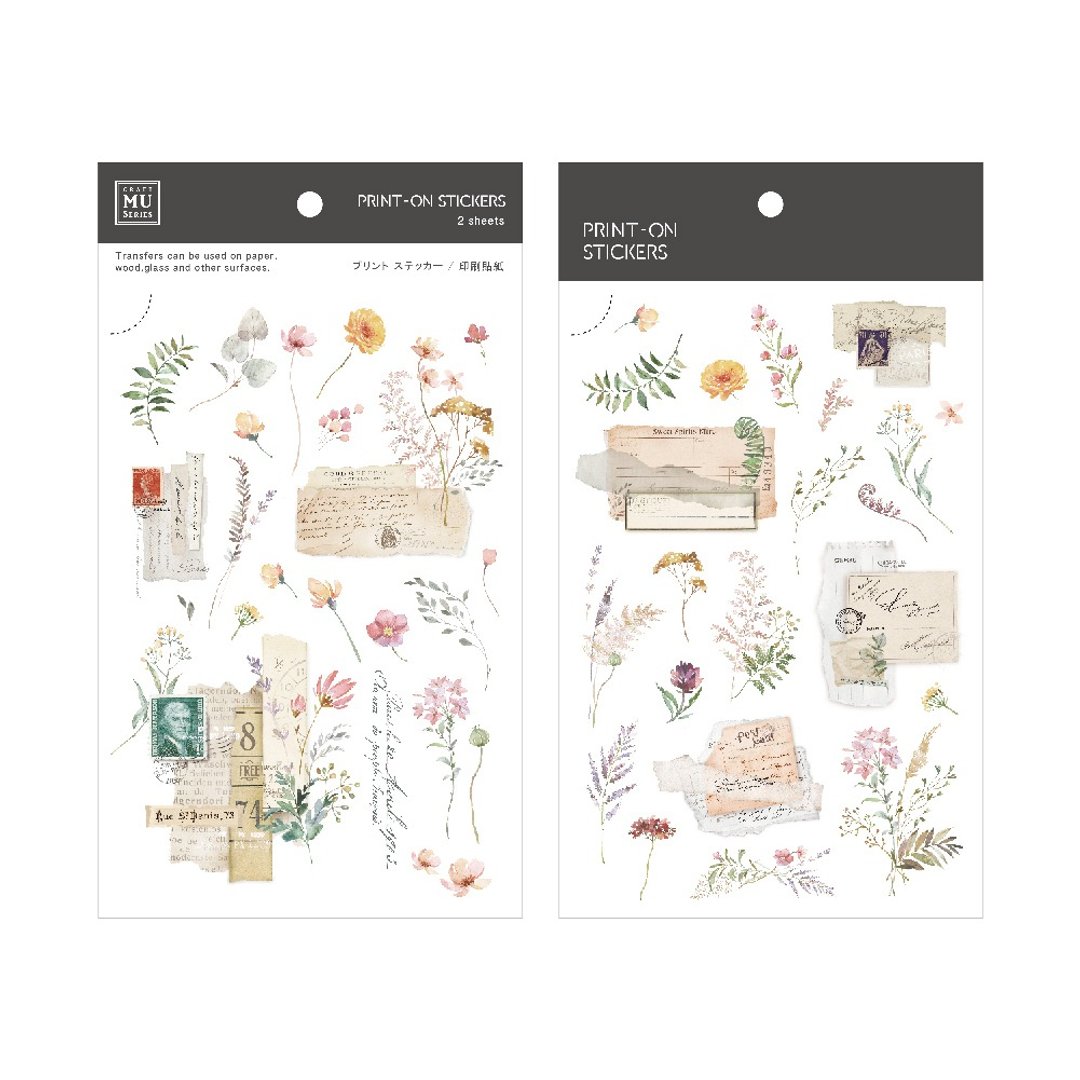 【Print-On Stickers 转印贴纸】no.235-蕨花漫语 | 花草系列 - 贴纸 - 其他材质 卡其色