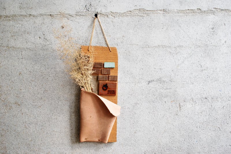 旧木x壁挂x花器x家饰 - 摆饰 - 木头 橘色