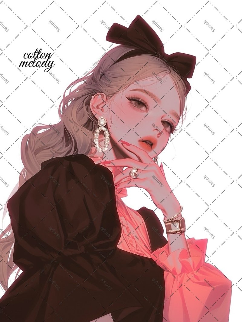 original sticker no.2068 人物贴纸 原创贴纸 原创人物贴纸 装饰贴纸 cotton melody - 贴纸 - 纸 