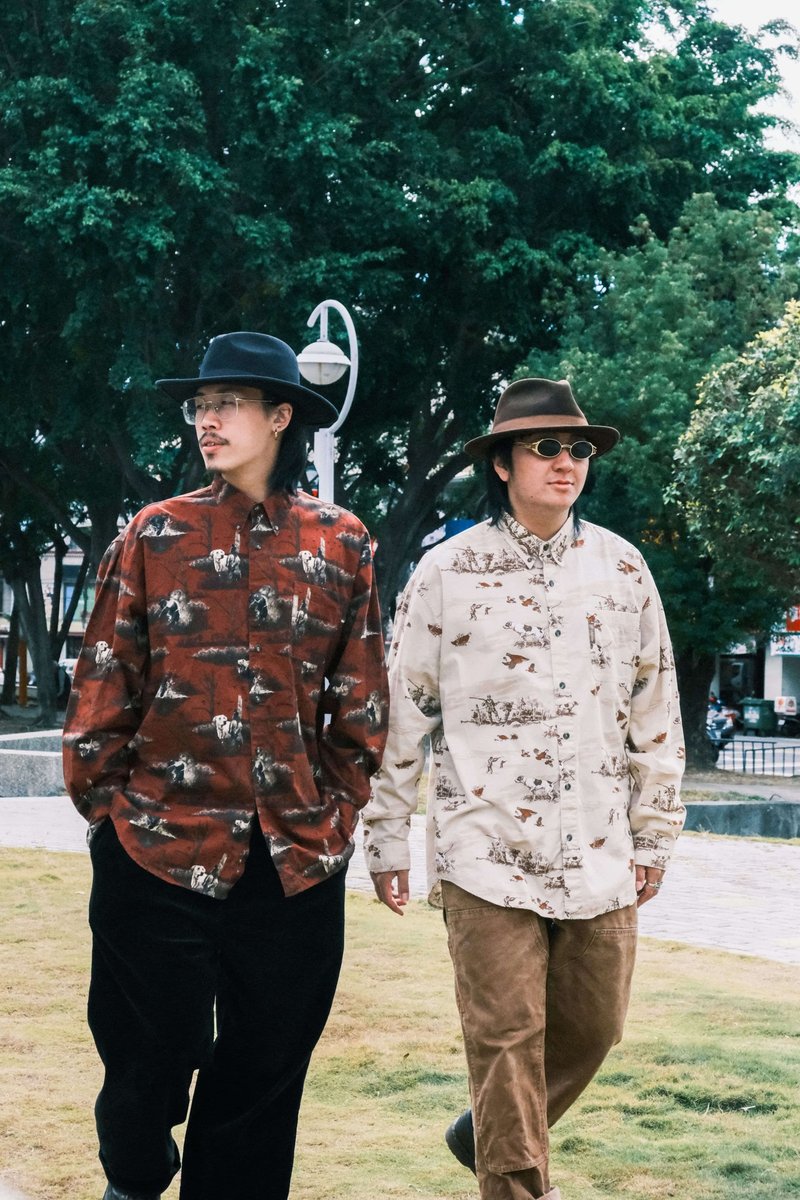 Tsubasa.Y│**多款可选** 动物印花长袖狩猎衬衫 长袖 古着 - 男装衬衫 - 棉．麻 多色